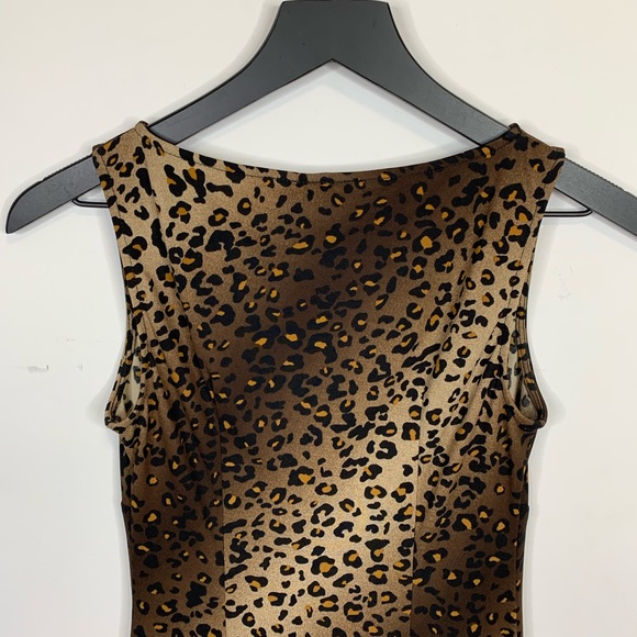 BCBGMaxAzria • sleeveless leopard print dress - Picture 7 of 8